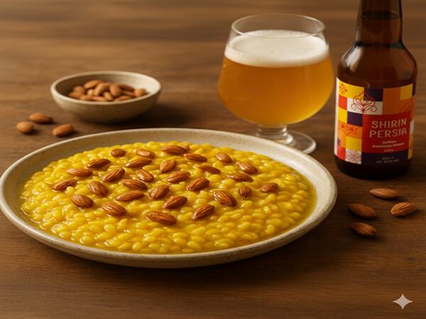 Risotto allo zafferano e mandorle con Shirin Persia