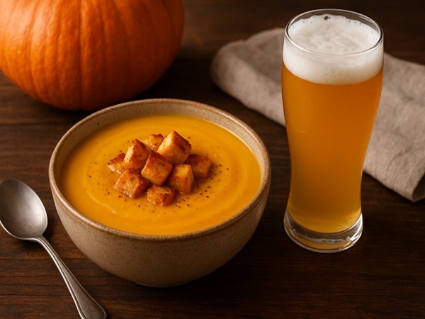 Vellutata di Zucca e crostini speziati: quando la dolcezza incontra la freschezza di una Weisse